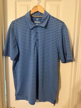 Adidas Blue Striped Men's Polo M